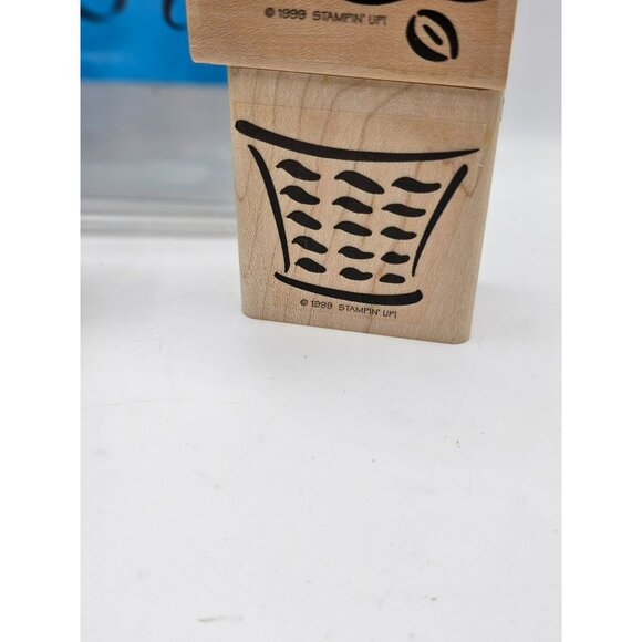 1999 Stampin Up Thanks Set Of‎ 5 Vintage Stamps With Box - Picture 5 of 10